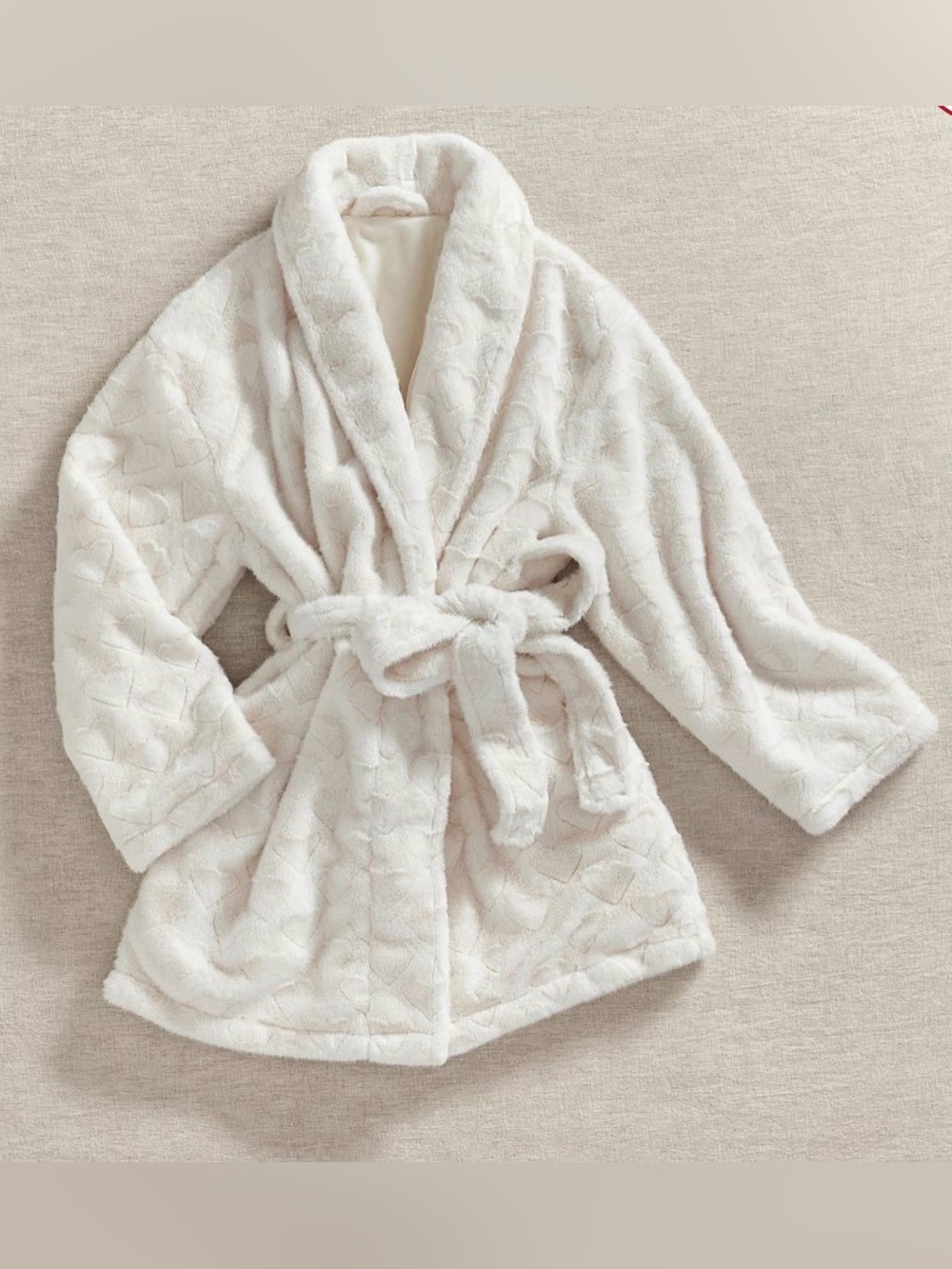 Pottery Barn Teen Sweetheart Faux Fur Plush Robe L/XL NWOT